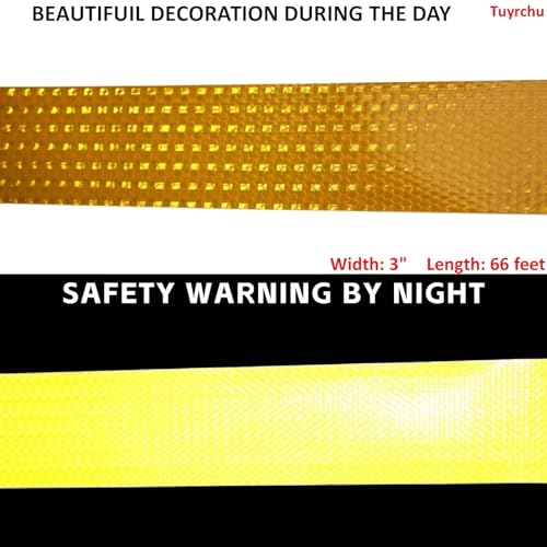 Yellow Reflective Tape Outdoor Waterproof 3 inch (66 Foot)