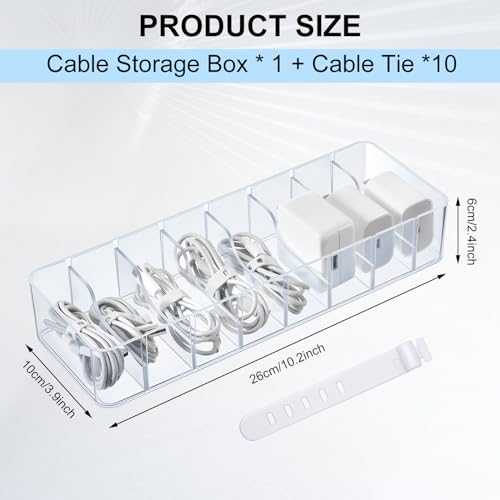 1 Pcs Cable Organizer with 10 Wire Ties