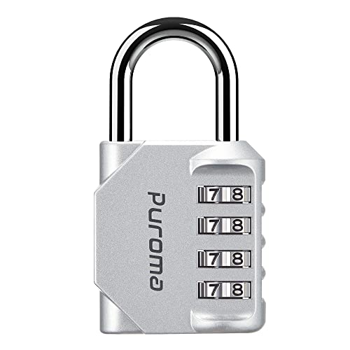 1 Pack Combination Lock Locker 4 Digits Combo Padlock Gym Silver