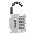 1 Pack Combination Lock Locker 4 Digits Combo Padlock Gym Silver