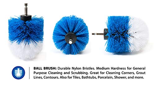 4 Piece Scrub Brush Power Drill Attachments