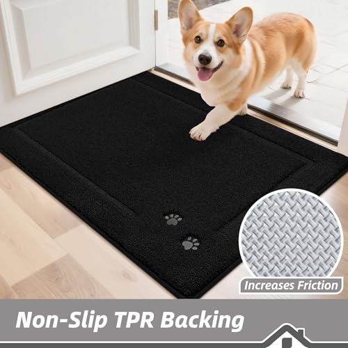 Dog Door Mat for Mud Paws Indoor Entrance
