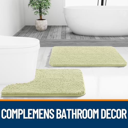 Chenille Bathroom Rugs Set 3 Piece (5 Count)
