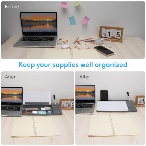 Glass Desk Whiteboard with Calculator