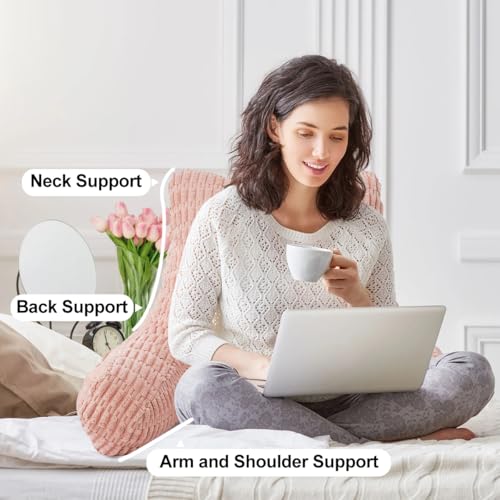 Adults Kids Teens Corduroy Backrest Reading Pillow with Arms
