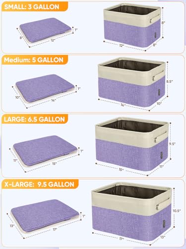 4 Pack Fabric Closet Storage Bins for Shelves (4 Count)