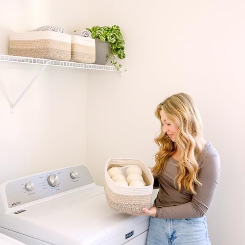 13.5”x8.5”x5.5” Storage Baskets for Shelves 3 Pack (3 Count)