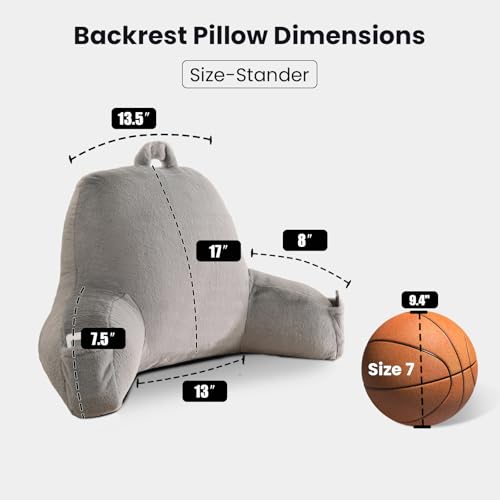 Soft Reading Pillow for Bed with Arms