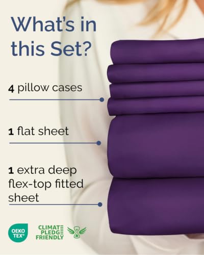 Extra Deep Flex Top Split Head King Sheet Set