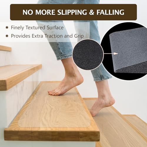 Clear Stair Treads Non Slip 30"x6" (18 Count)