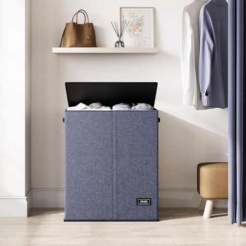 Large Double Laundry Hamper with Lid