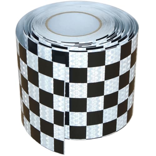 Black White Reflective Tape 6 inch X 66 feet