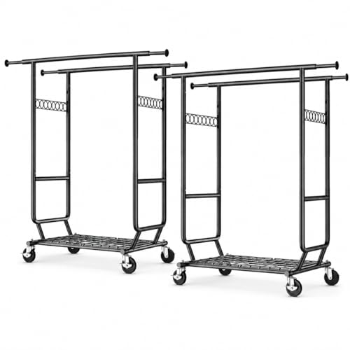 Clothes Rack Heavy Duty Clothing Rack Load 650 LBS Collapsible