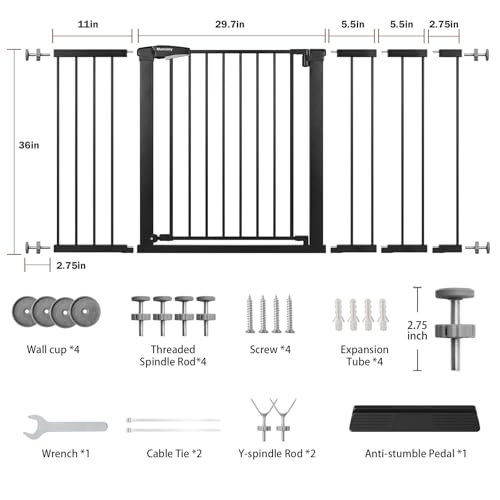 36" Extra Tall Baby Gate for Doorways