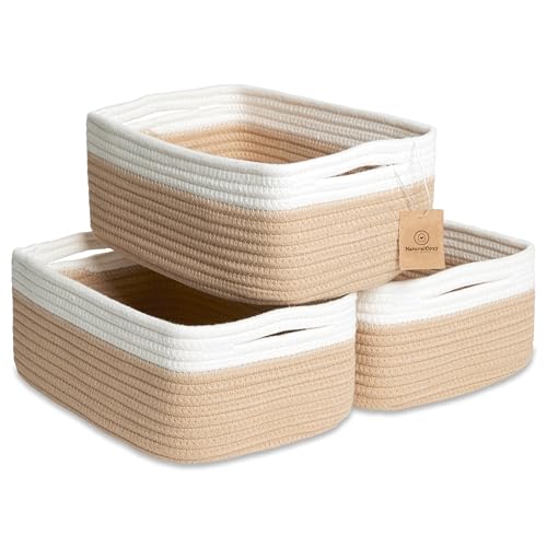 11.8"x8"x4.5” Storage Baskets for Shelves 3 Pack (3 Count)