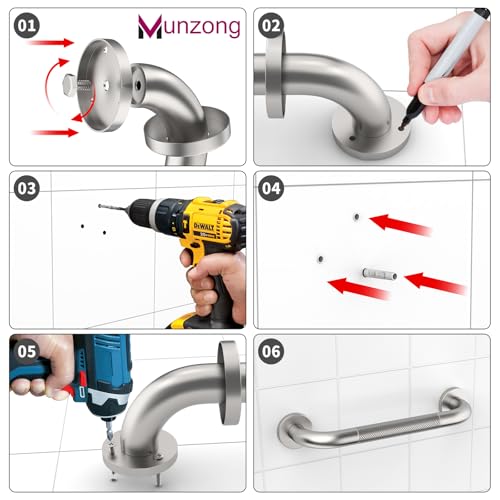 12 Inch Shower Safety Bars (2 Count)