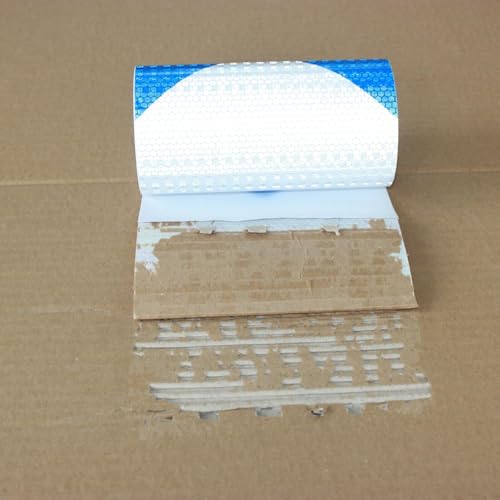 Blue White Reflective Tape Outdoor Waterproof 10 inch