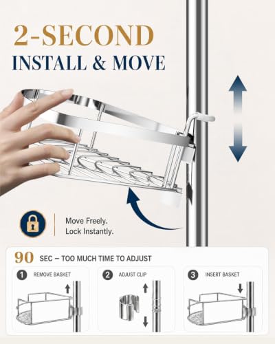 Rustproof Shower Corner Caddy Organizer for Bathroom