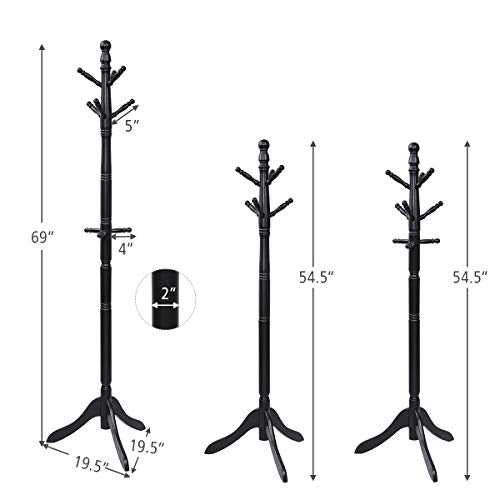 Wood Coat Rack Freestanding