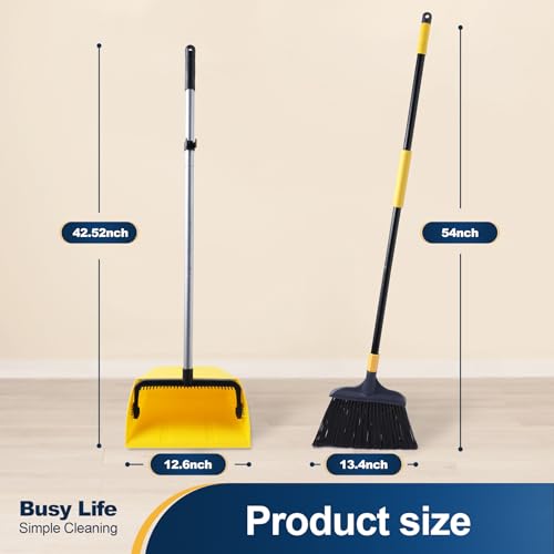 Commercial Broom and Dustpan Set with Comb Commercial Outdoor Indoor