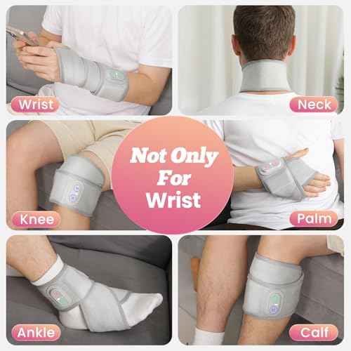Wrist Heating Pad Brace Wrap Red Light Massage Carpal Tunnel