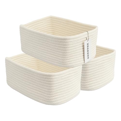 Small Woven Storage Baskets for Shelves (3 Count)