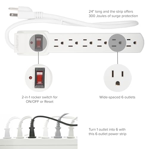 6 Outlet Power Strip Surge Protector (4 Count)