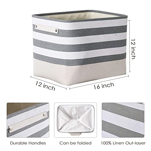 Extra Large Cube Storage Bins Baskets for Organizing (3 Count)