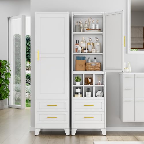 67" Tall Narrow Metal Storage Cabinet