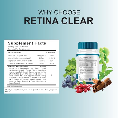 Retina Clear Advanced Eye Support Health Supplement (300 Count)