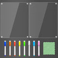 Acrylic Magnetic Whiteboard for Fridge (2 Count)