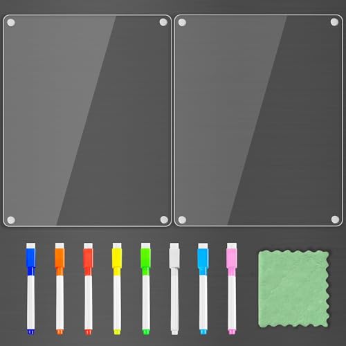 Acrylic Magnetic Whiteboard for Fridge (2 Count)