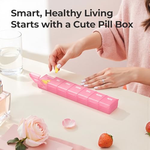 Weekly Pill Organizer with Effortless Opening Design