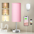Pink Lamp for Bedroom Nightstand