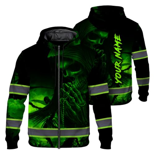 Hi Vis Reflective Zip Up Hoodie