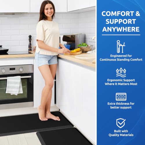 2PCS Kitchen Rugs Anti (2 Count)