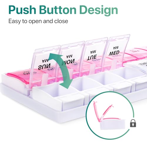 AM PM Weekly Pill Organizer 7 Day