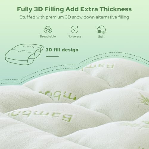 Twin XL Mattress Topper Viscose Bamboo - Bel Marant