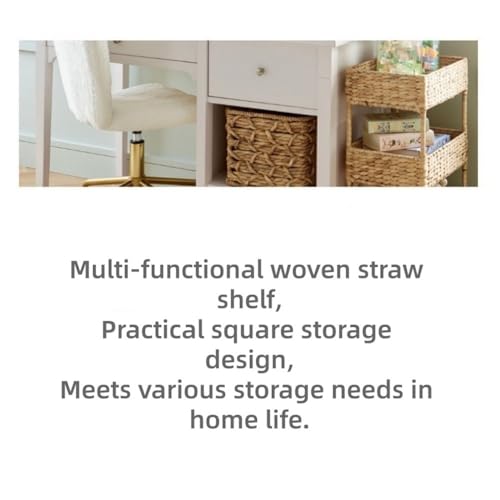 Wicker 3 Tier Rolling Cart - Bel Marant