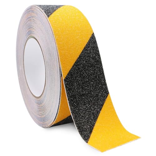 Anti Slip Safety Grip Tape 2 Inch x 60 Ft Heavy Duty Black & Yellow - Bel Marant