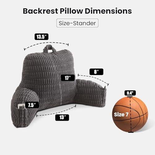 Reading Pillow for Sitting in Bed with Arm