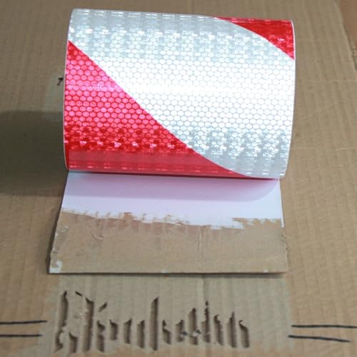 Red and White Reflective Tape Outdoor Waterproof 12 inch