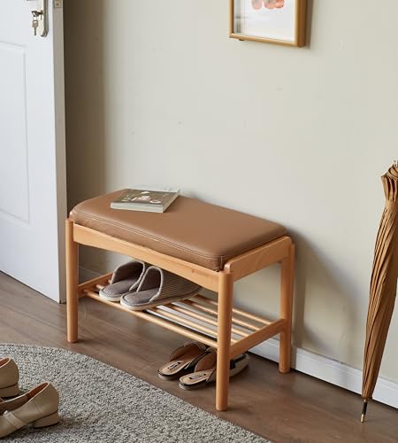 Oak Wood Shoe Bench