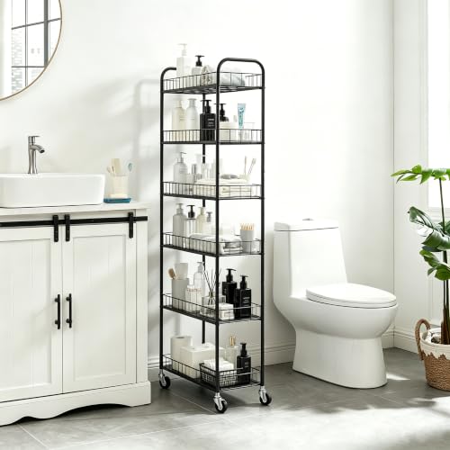 Slim Rolling Storage Cart with Wheels