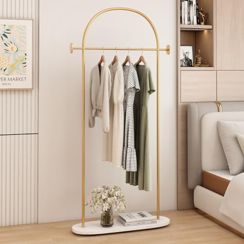 Modern Gold Coat Racks with Marble Base