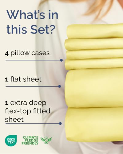 Extra Deep Flex Top Split Head King Sheet Set
