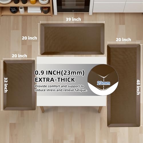 Extra Thick Anti Fatigue Mat for Kitchen Floor (2 Count)