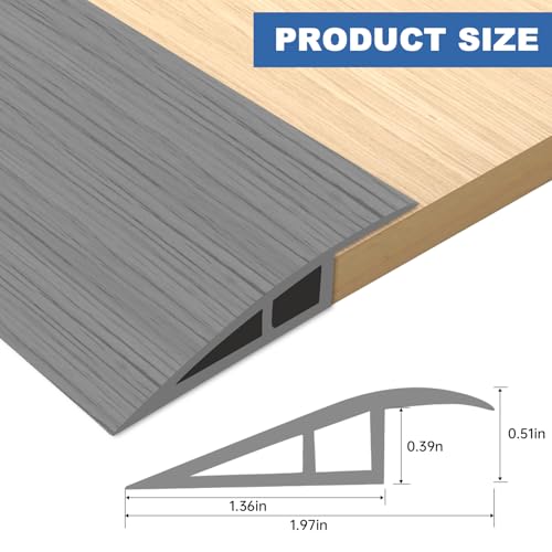 Vinyl Floor Transition Strip Self Adhesive Door Threshold Strip (10 Foot)