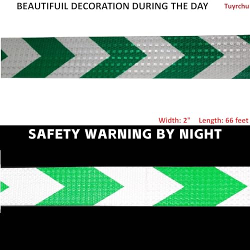 Reflective Tape Green and White 2 inch X 66 feet - Bel Marant