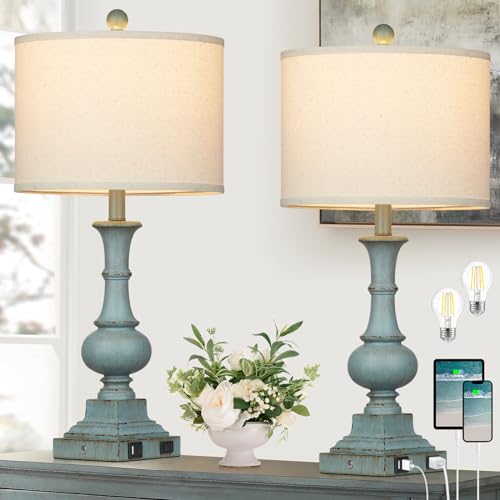 26" Farmhouse Table Lamps Set of 2 (2 Count)